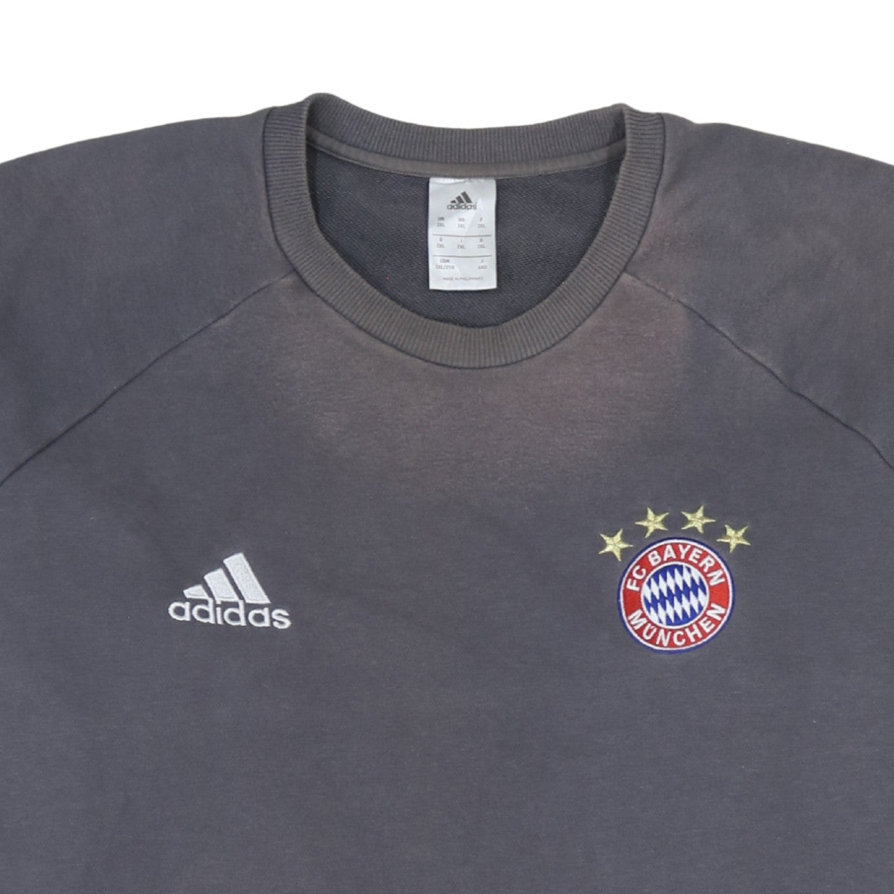 Adidas Men’s Grey 2XL FC Bayern Munich Pullover Sweatshirt