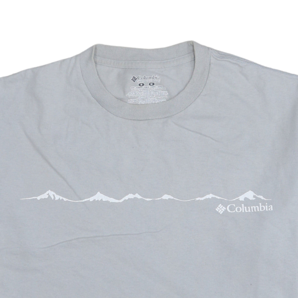 Columbia Men’s Grey Outdoor Graphic Cotton Crew Neck T-Shirt M