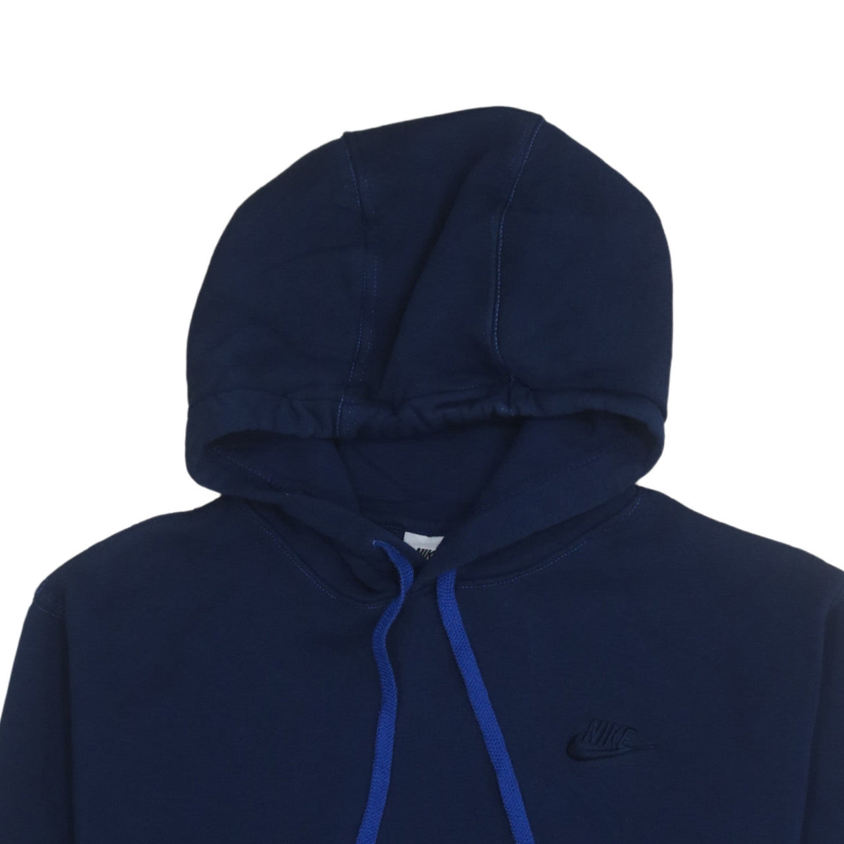 Nike Men's Blue Pullover Hoodie Size S Logo Fleece Sweatshirt