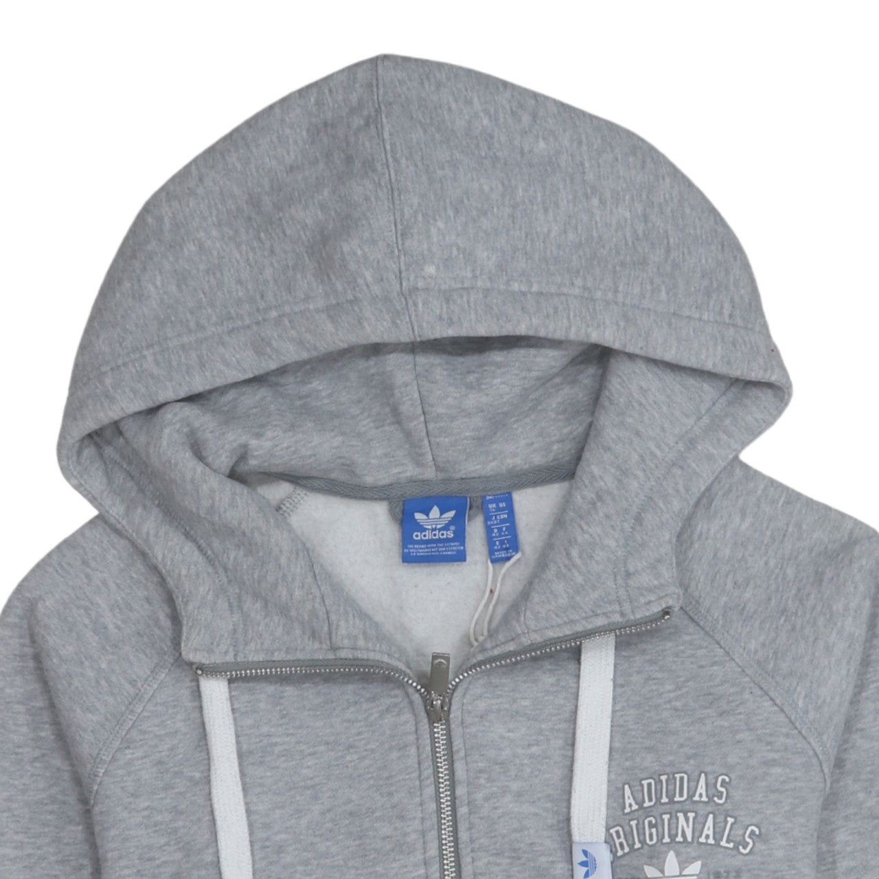 Adidas Originals Women's Grey Full Zip Hoodie Size 16