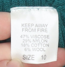 Mistral Women’s Green Knit Button Sweater Dress Size 10