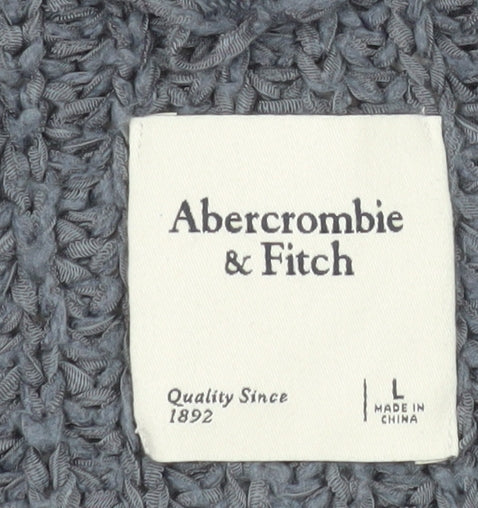 Abercrombie & Fitch Women's Grey Chunky Knit Cardigan Size L