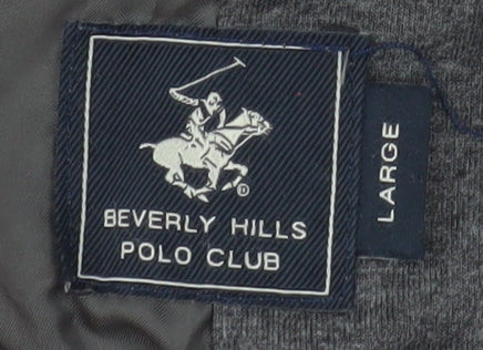Beverly Hills Polo Club Women's Grey Hooded Puffer Jacket L