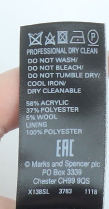 Marks & Spencer Women Multicoloured Tweed A-Line Skirt Size 6