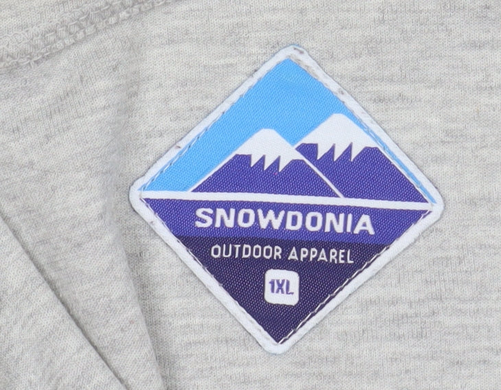 Snowdonia Men's Grey XL Hooded Full Zip Outdoor Jacket