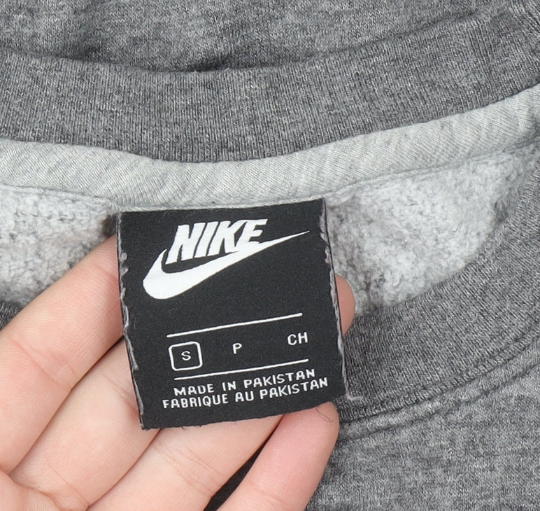 Nike Men's Grey Small Pullover Sweatshirt Crew Neck Fleece
