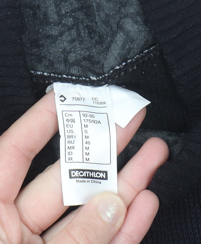 Wed'ze Men's Black High Neck Thermal Pullover Jumper Size M