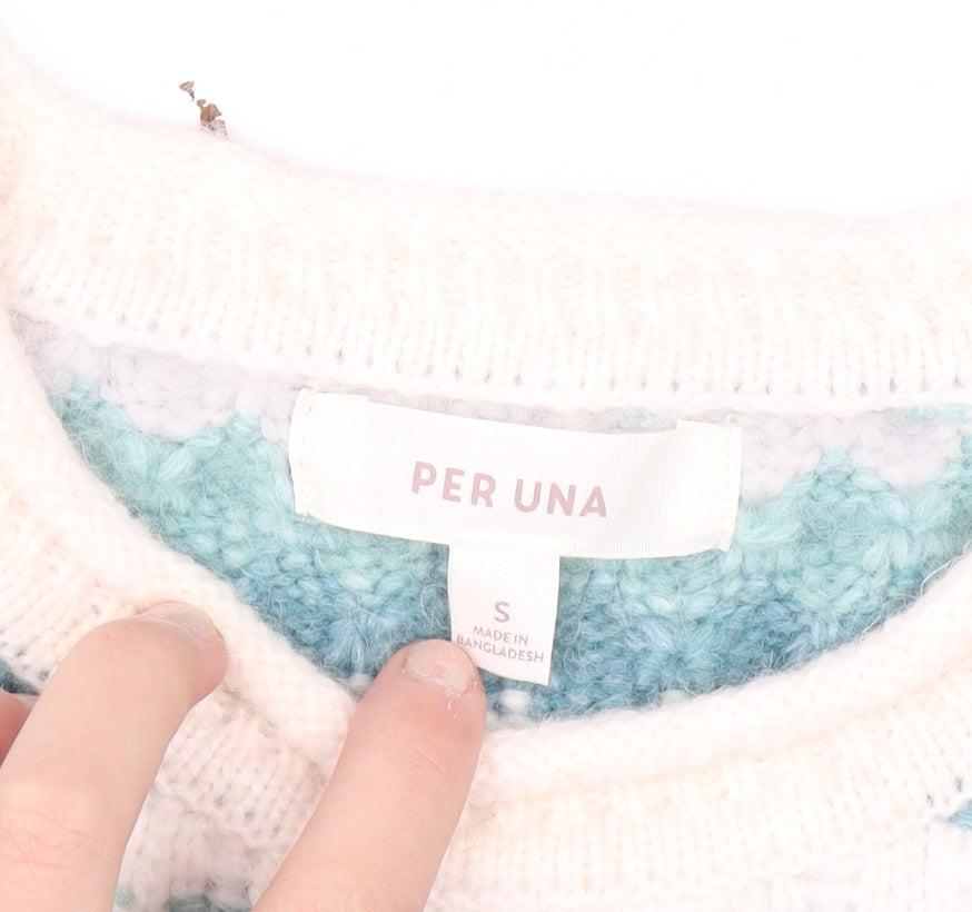 Marks and Spencer Per Una Women's Multicoloured S Crew Neck Jumper