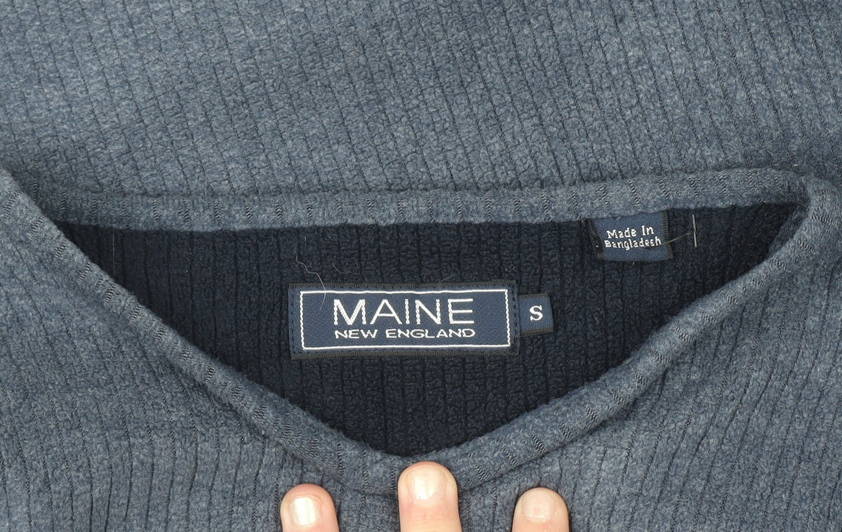 Maine New England Men’s Blue V-Neck Pullover Jumper Size S