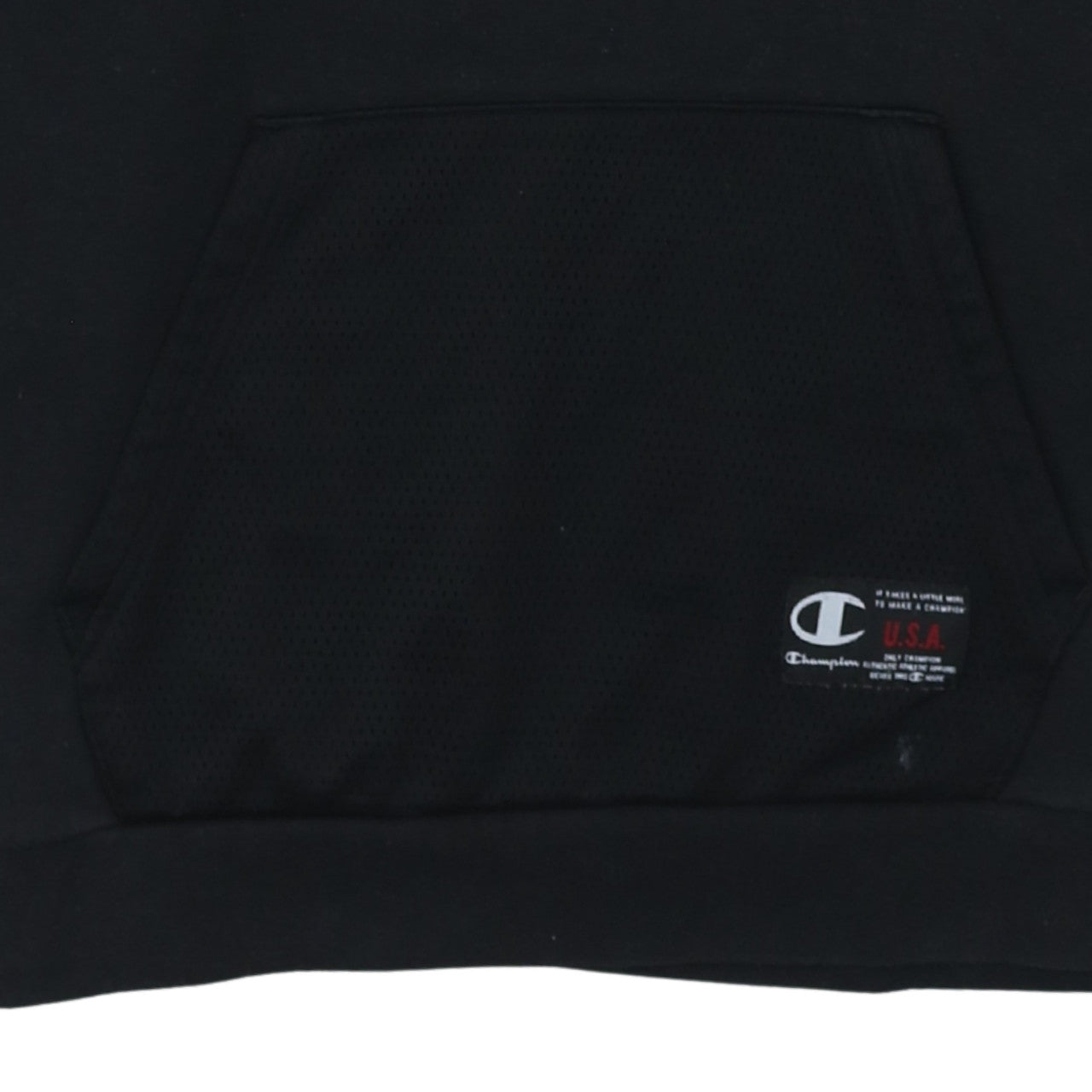 Champion Boys Black 2XL Pullover Hoodie Cotton Blend Logo Sweatshirt