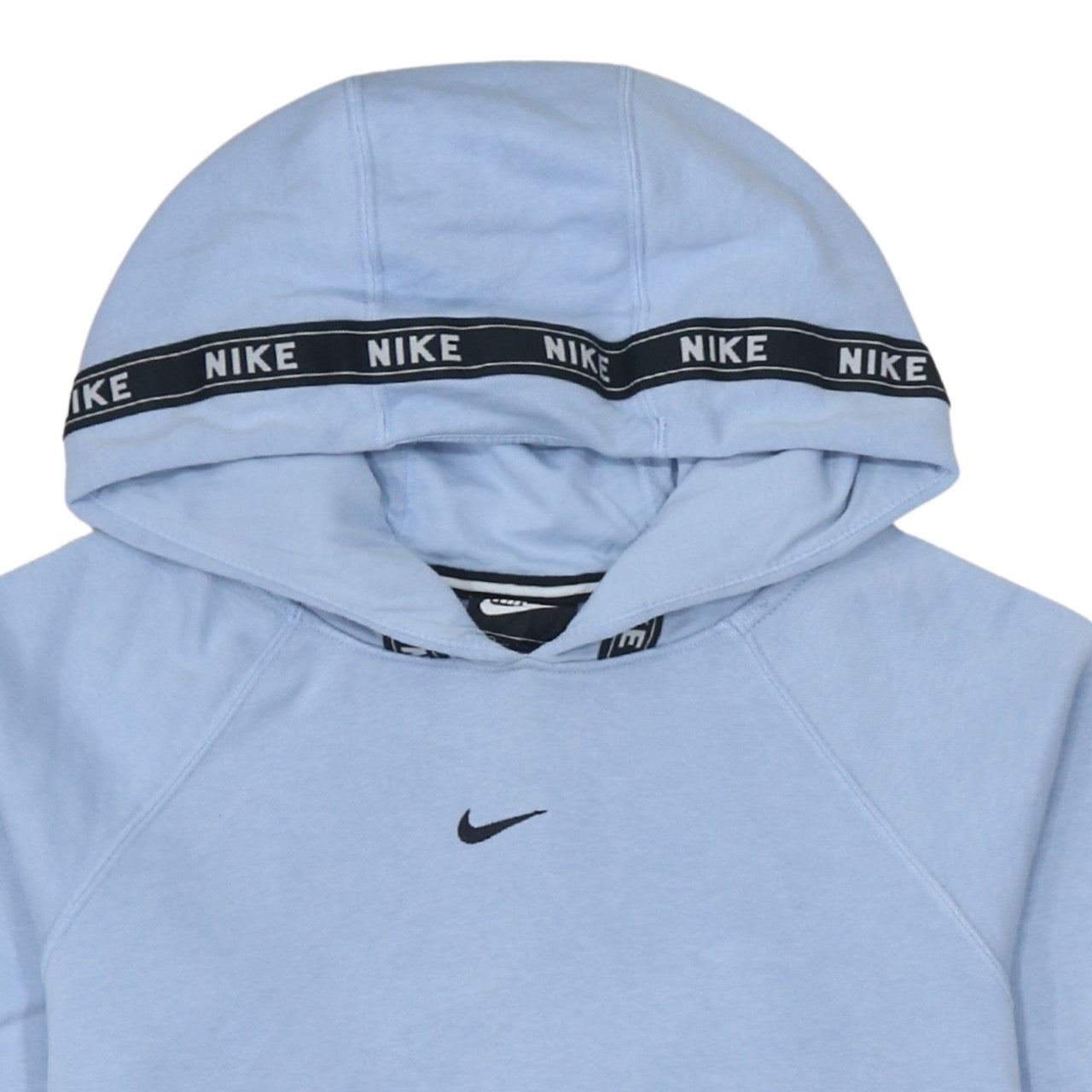 Nike Womens Light Blue XS Pullover Hoodie 80% Cotton Sweatshirt