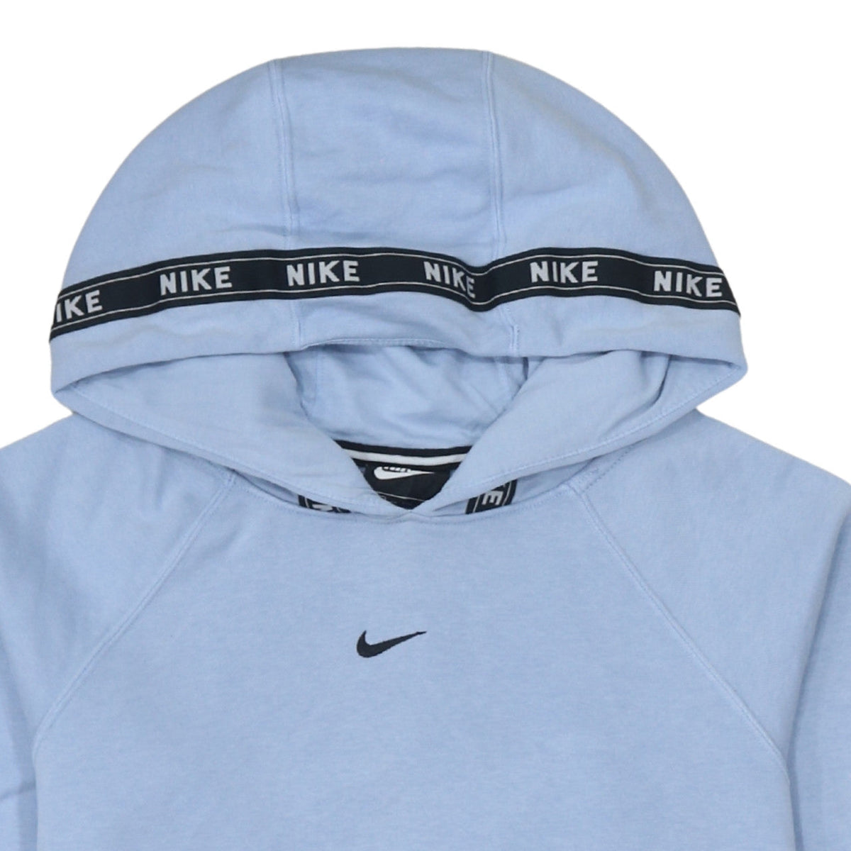 Nike Womens Light Blue XS Pullover Hoodie 80% Cotton Sweatshirt
