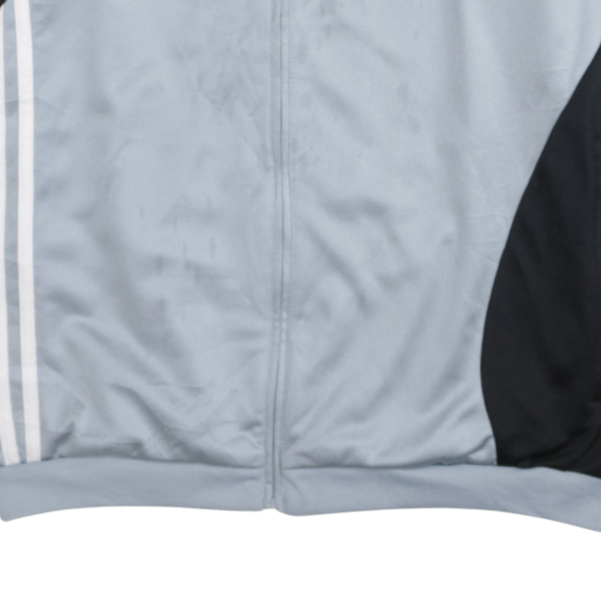 Adidas Men's Grey Full Zip Track Sweatshirt L Sports Logo