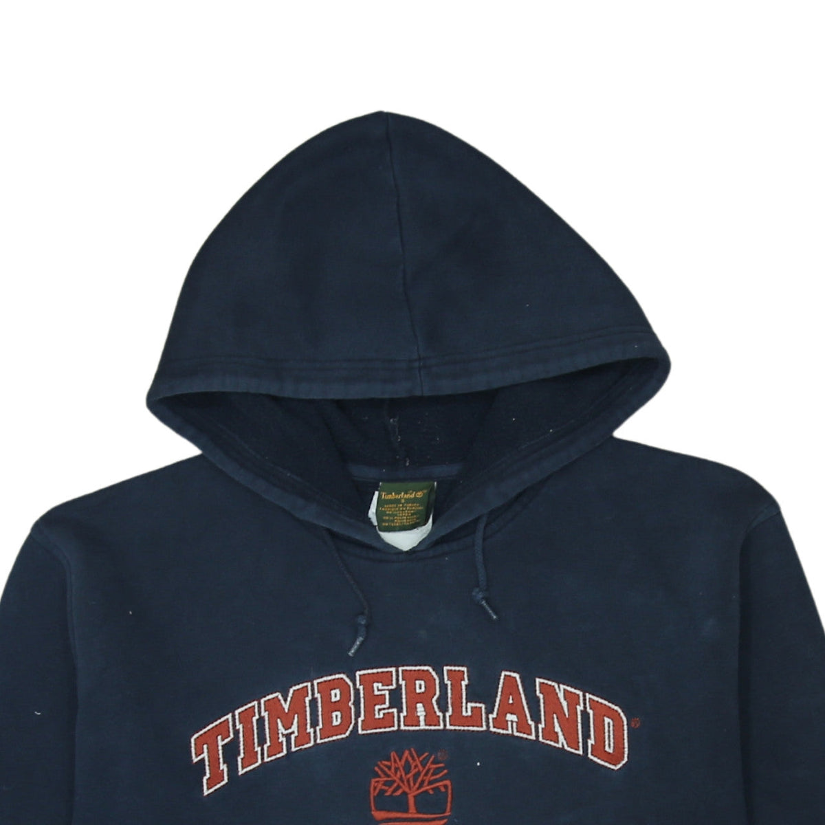Timberland Women's Navy Pullover Hoodie Size S Cotton Blend Graphic Logo