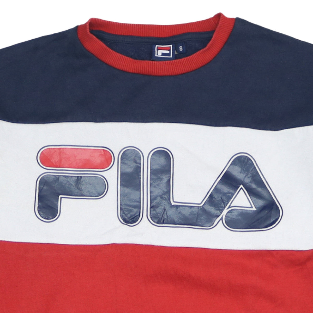 Fila Men's Multicoloured Crew Neck Logo Sweatshirt Size S