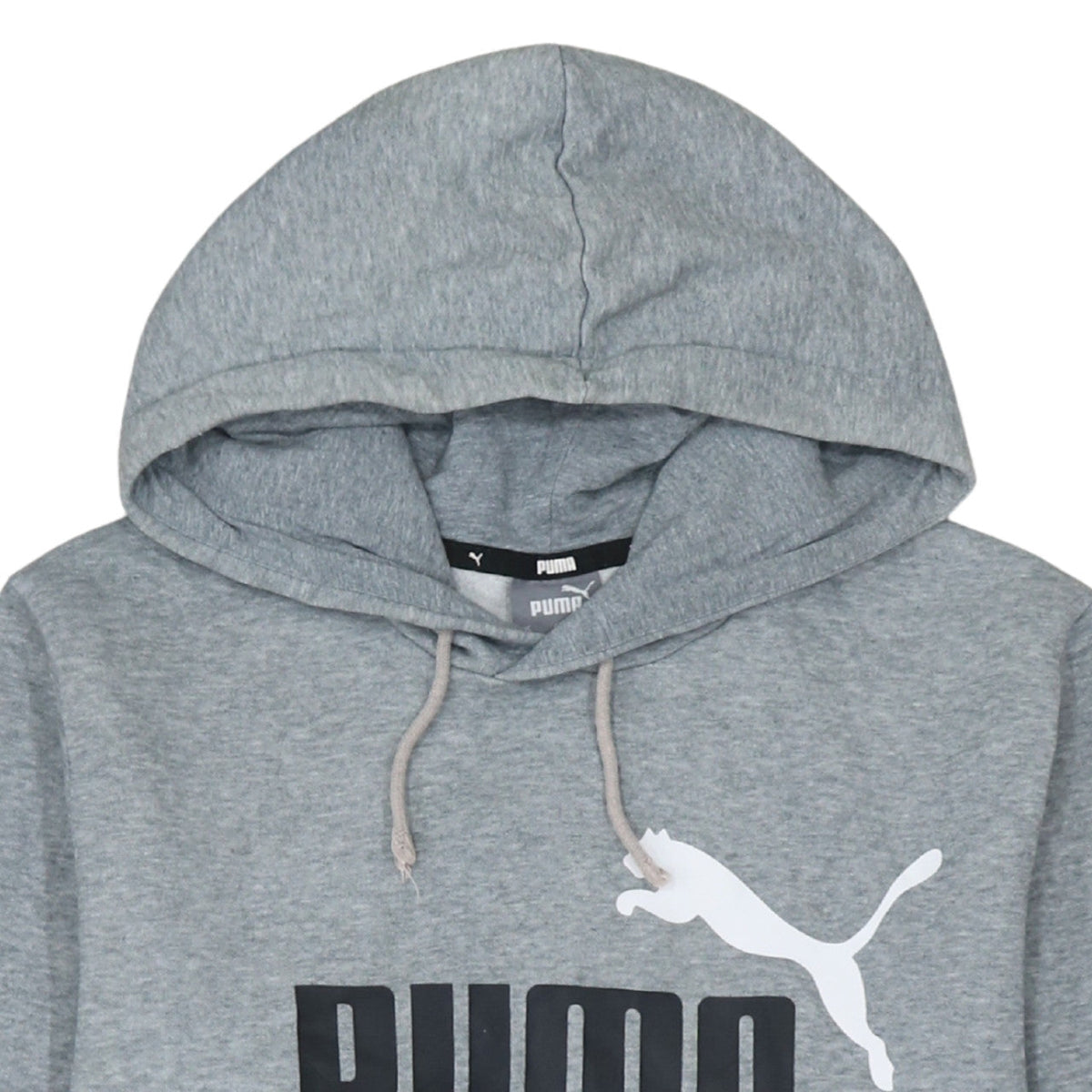 Puma Men's Grey Pullover Hoodie Small Logo Sportswear
