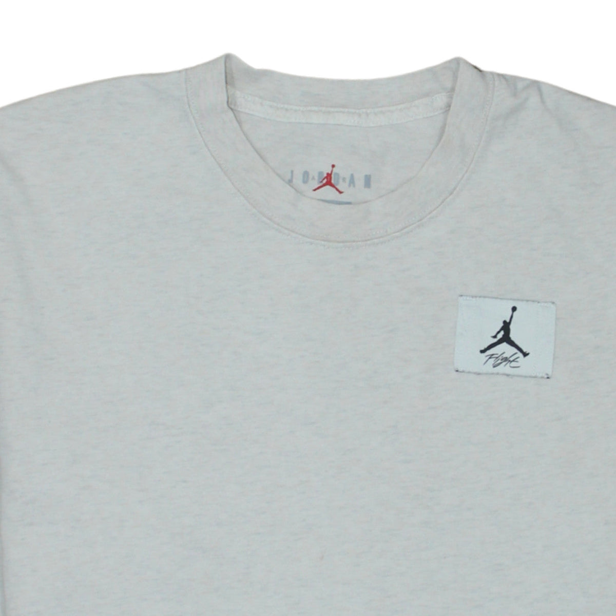 Jordan Men's White Cotton Crew Neck Sports Logo T-Shirt L
