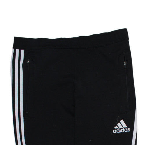 adidas Men’s Black Slim Fit Track Pants S Climalite Zip Pockets