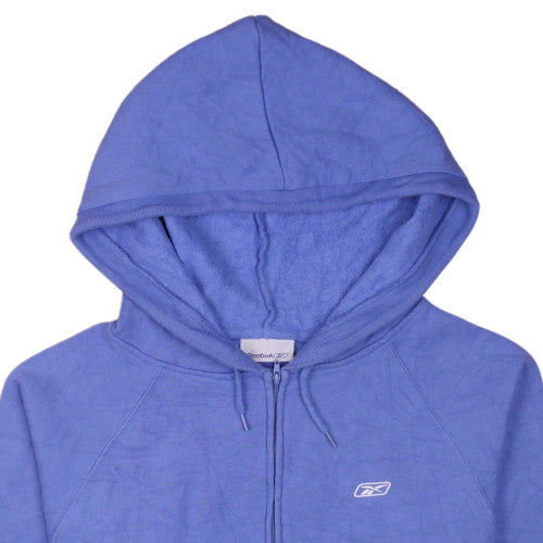 Reebok Womens Blue Full Zip Hoodie Size M Lined Sportswear