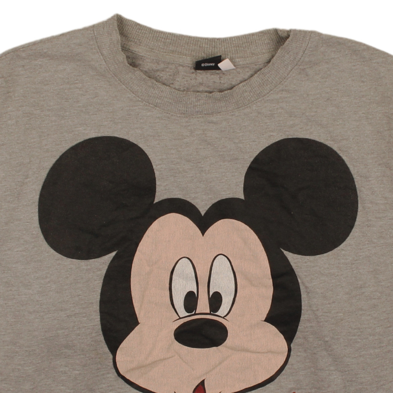 Disney Women Grey Mickey Mouse Christmas Sweatshirt XL