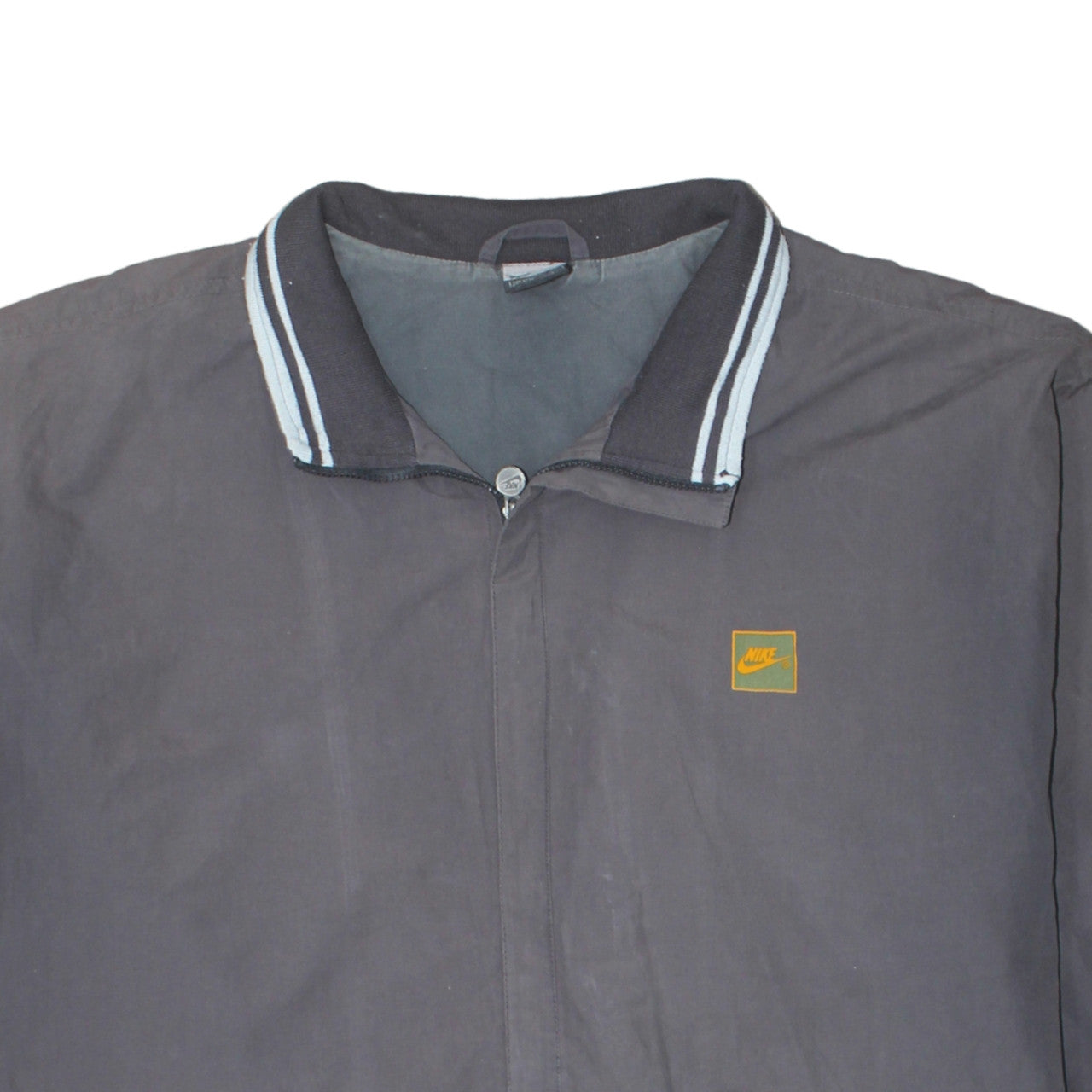 Nike Men's Grey 2XL Basic Zip Jacket Cotton Nylon Lined