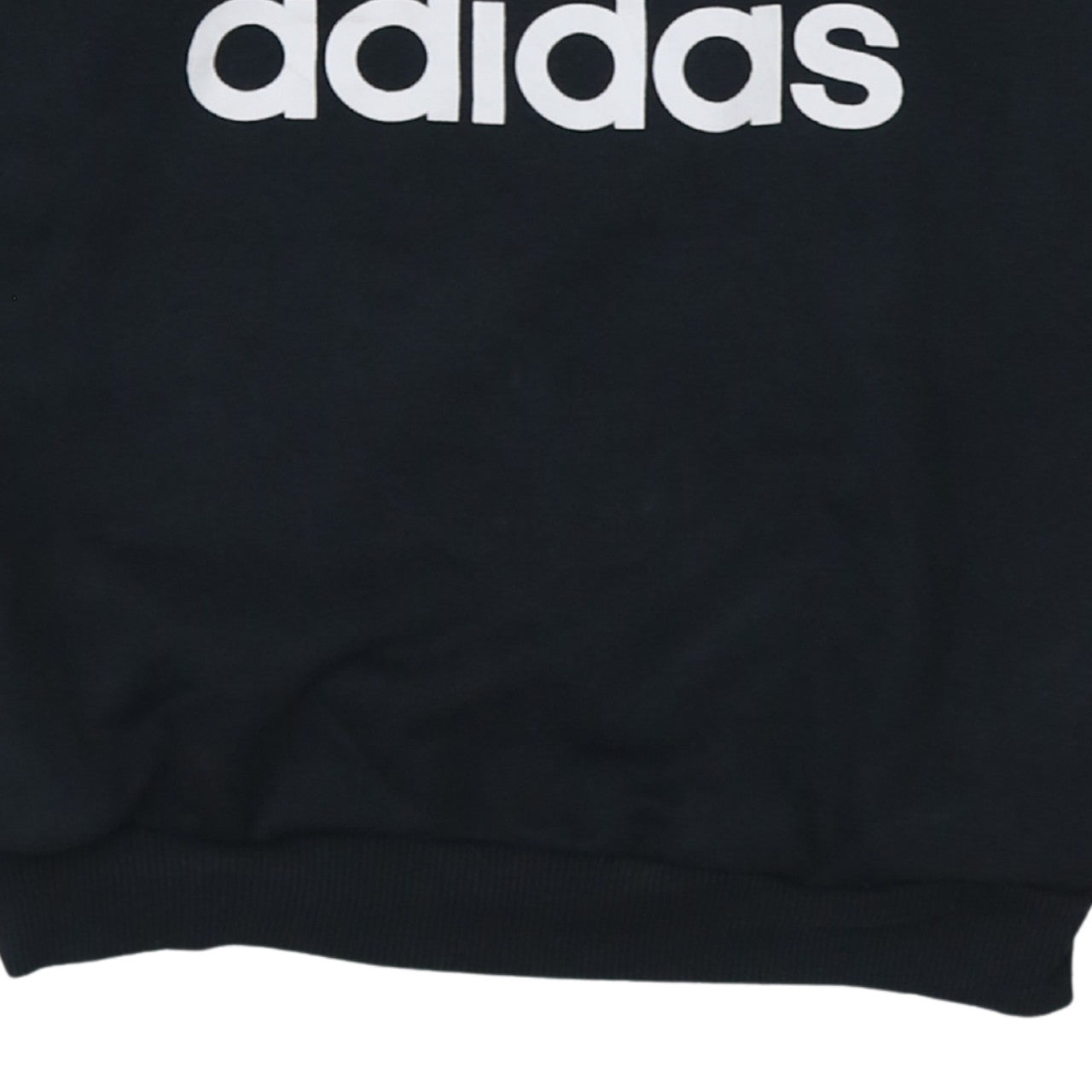 Adidas Womens Black Crew Neck Pullover Sweatshirt Size XS Classic Logo