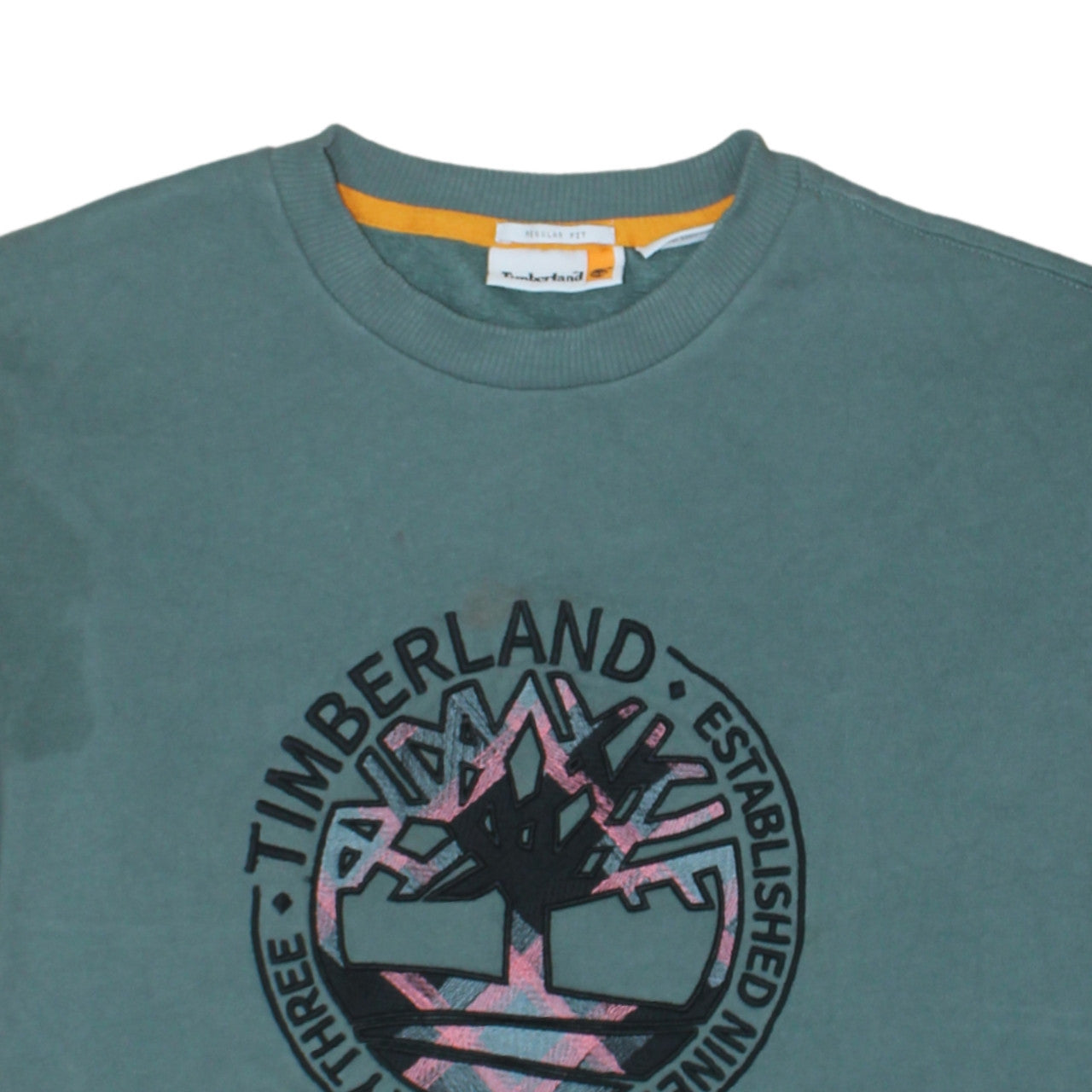 Timberland Men's Green Regular Fit Logo Sweatshirt M