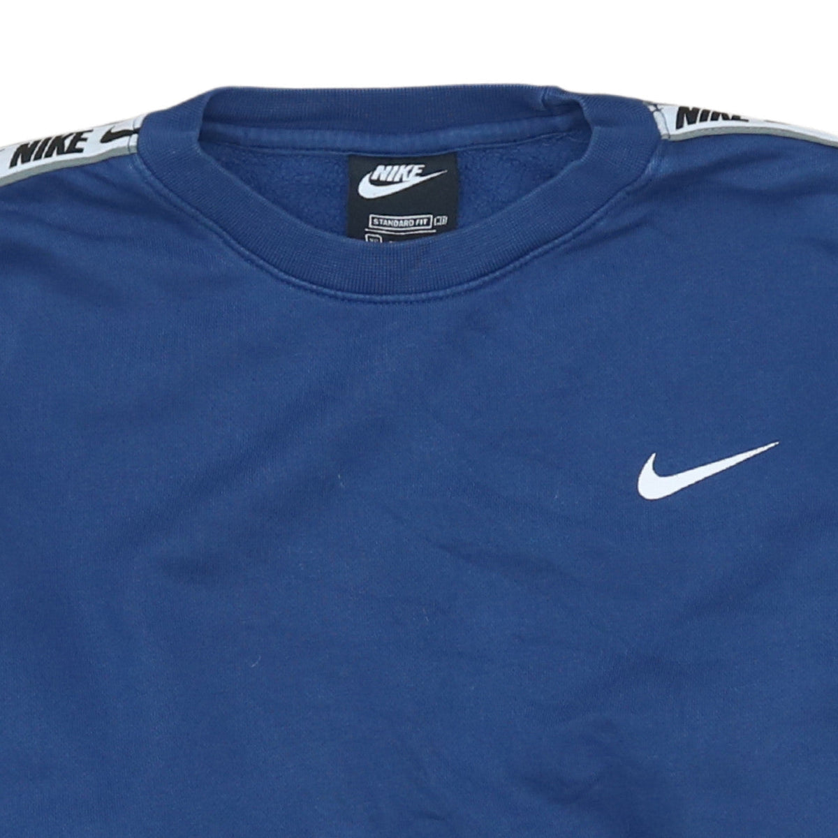Nike Men’s Blue XS Pullover Sweatshirt with Logo Tape Trim