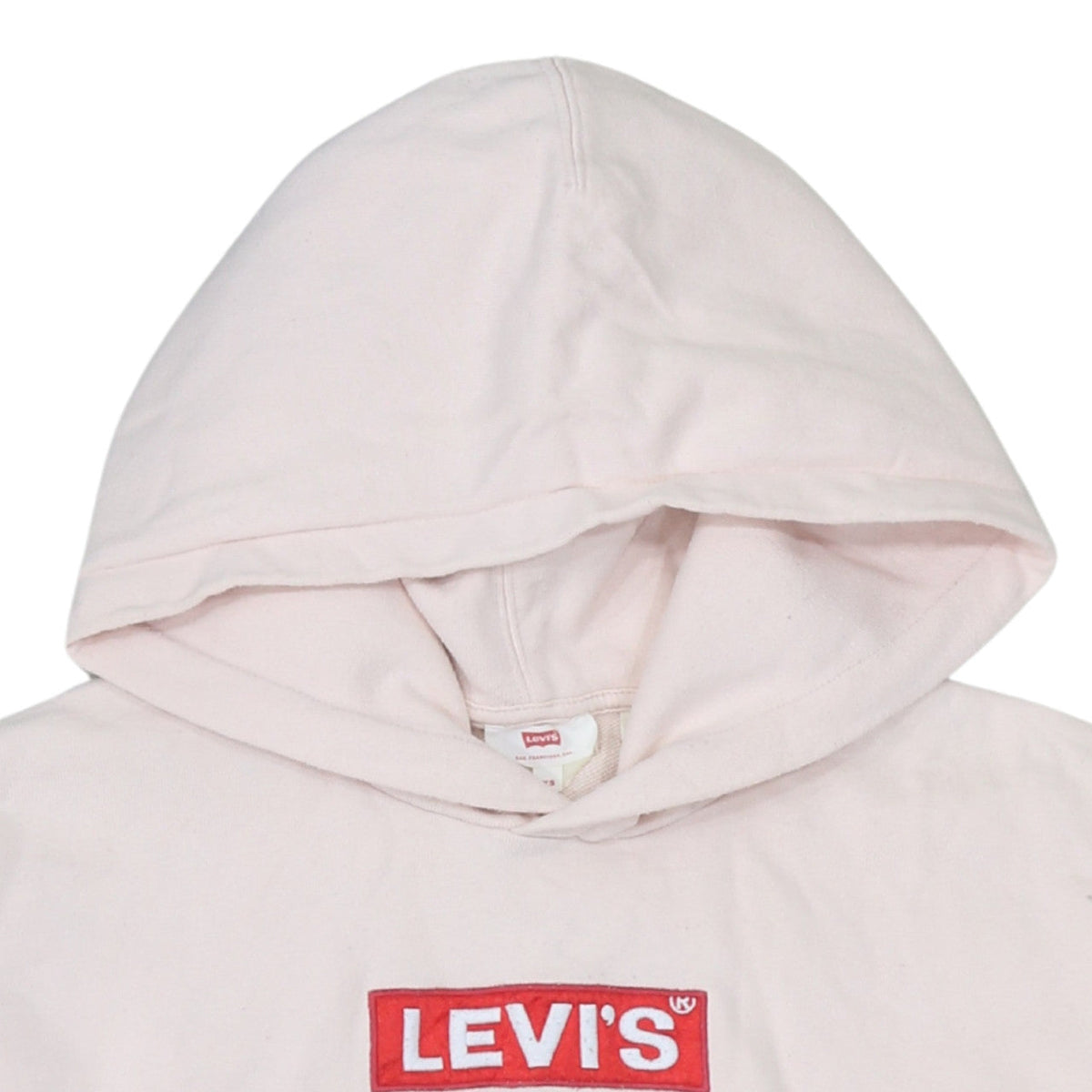 Levi's Women's Pink XS Pullover Hoodie Logo Cotton Sweatshirt
