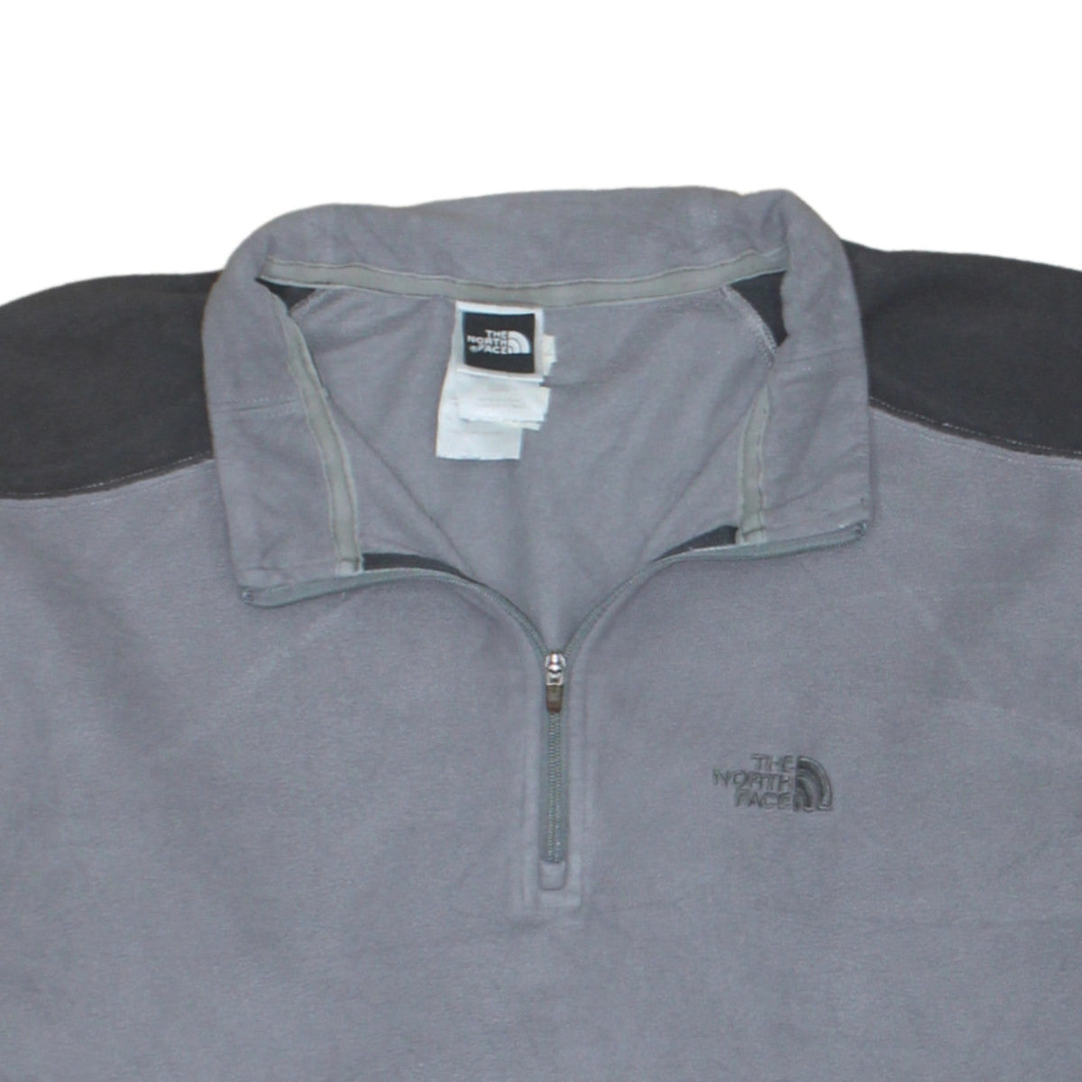 The North Face Men's Grey Fleece 1/4 Zip Pullover Sweatshirt M