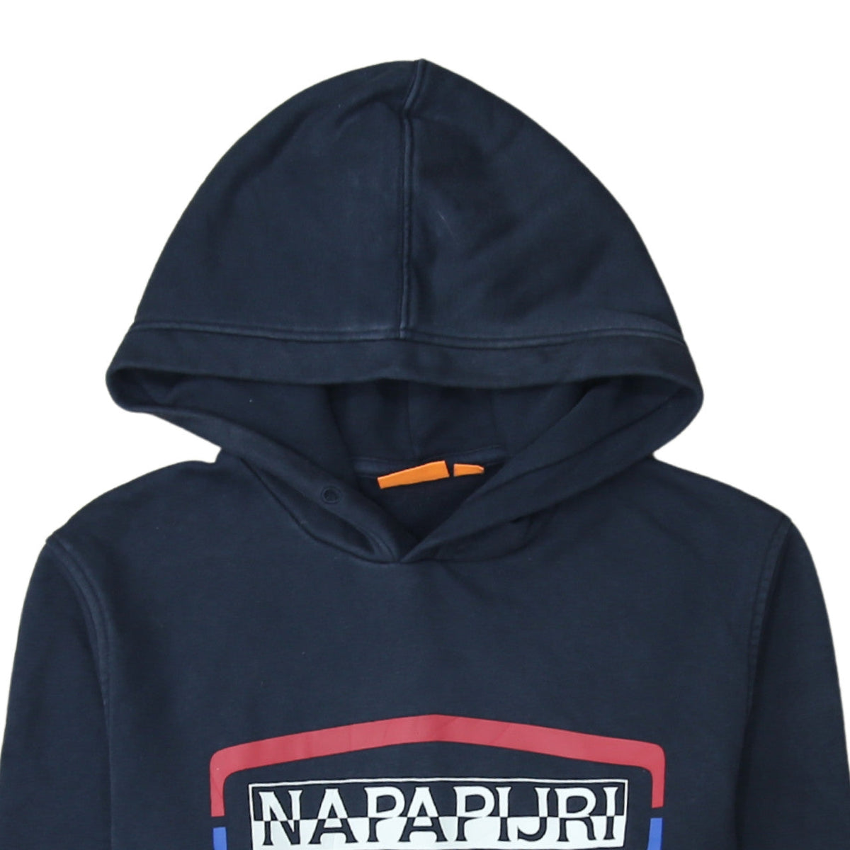 Napapijri Men's Blue Logo Pullover Hoodie Size M