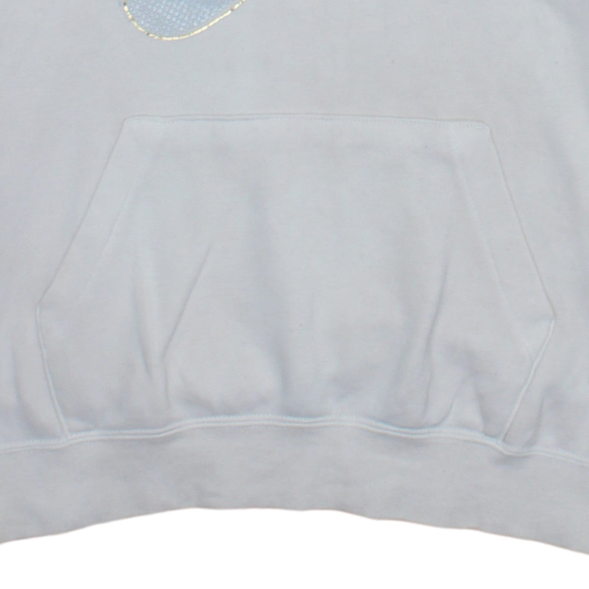 Nike Womens White Pullover Hoodie Small Logo Print Cotton Blend