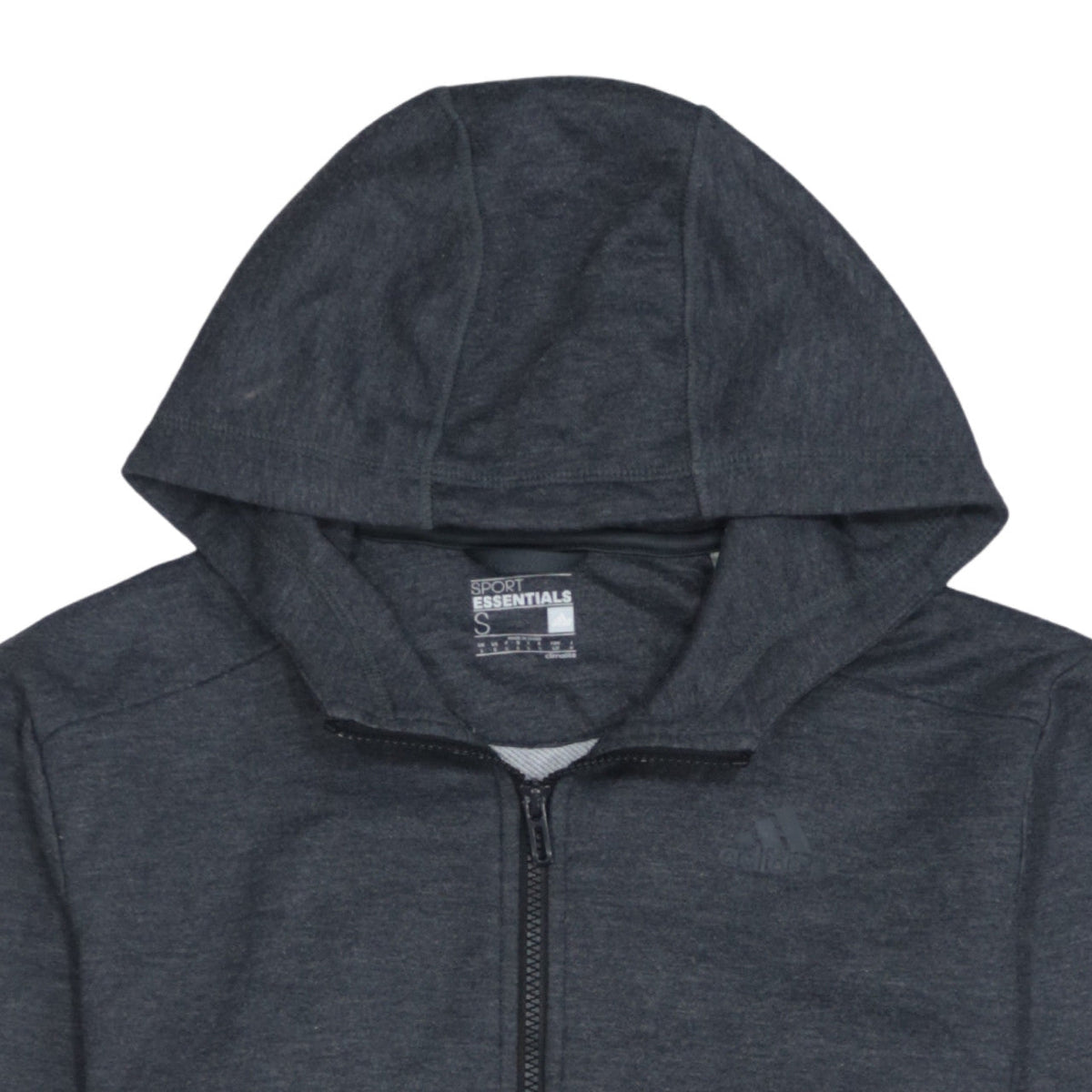 Adidas Men's Grey Full Zip Hoodie Size S Sport Essentials