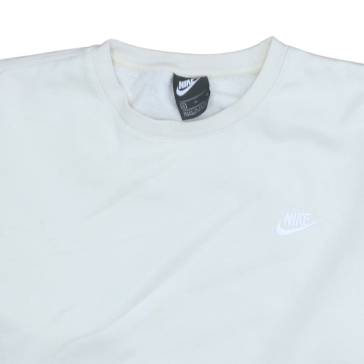 Nike Men's White XL Pullover Crew Neck Fleece Sweatshirt