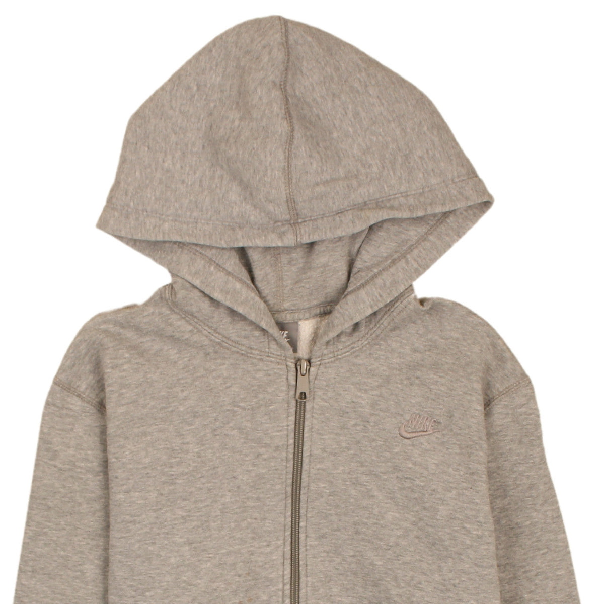 Nike Womens Grey Full Zip Hoodie Size L (12-14) Sportswear