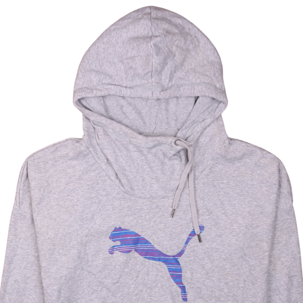Puma Womens Grey Hoodie Size 14 Pullover Lightweight Cotton Blend