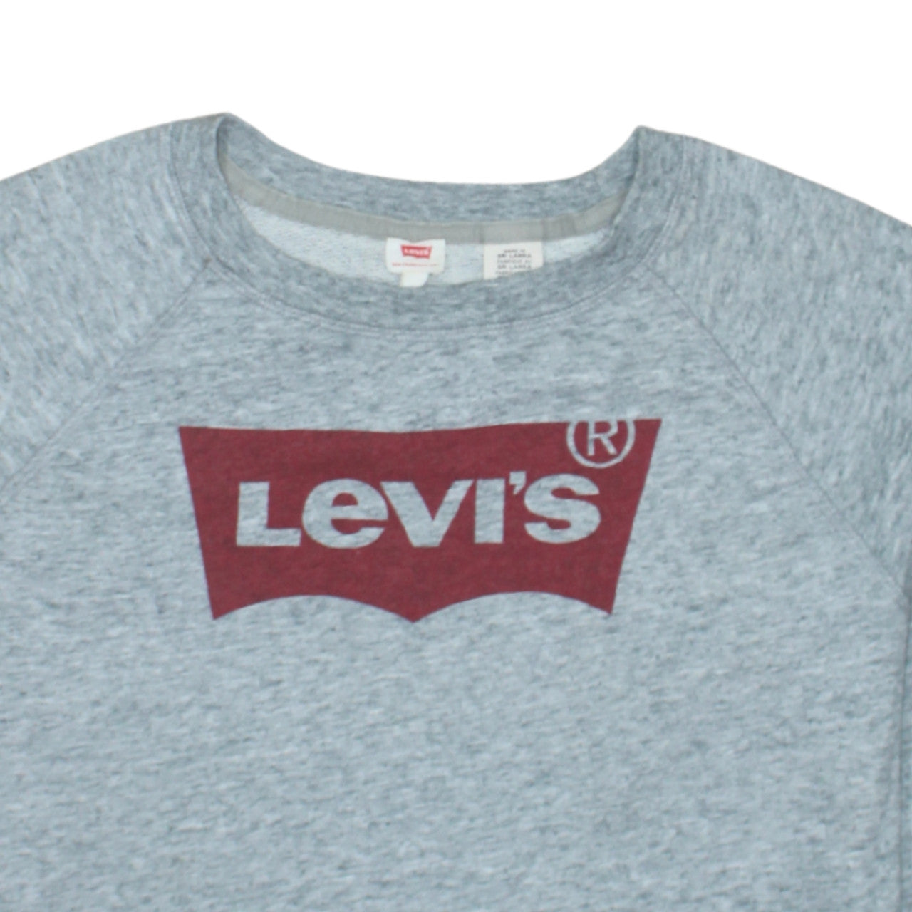 Levi's Boys Grey Logo Pullover Sweatshirt M Lightweight Crew Neck