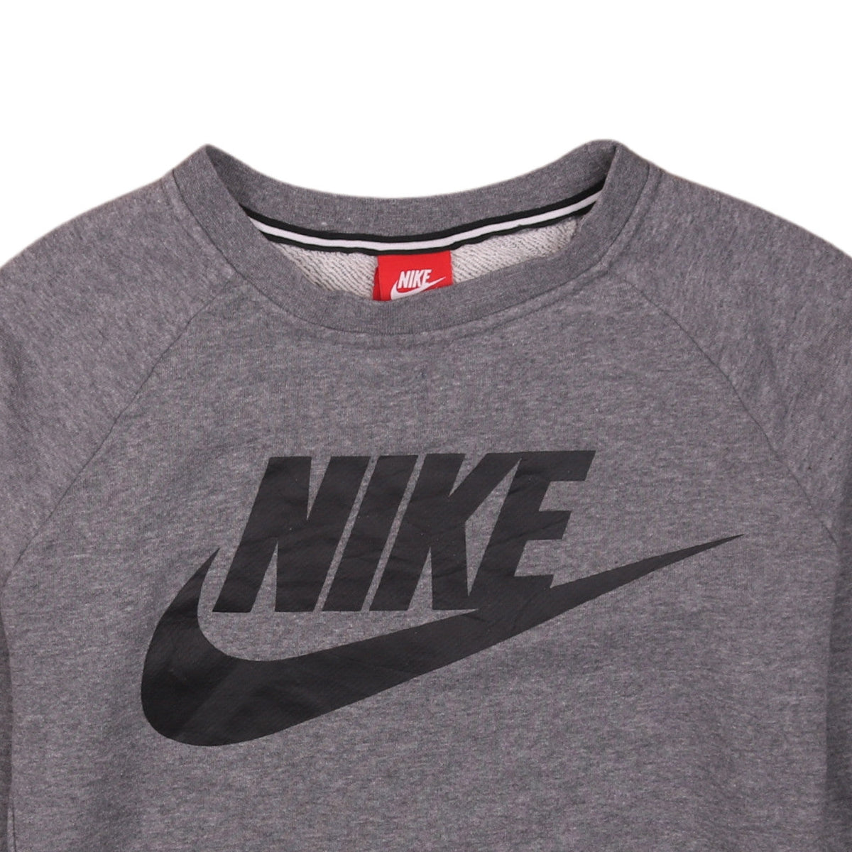 Nike Men's Grey Small Pullover Sweatshirt Crew Neck Logo
