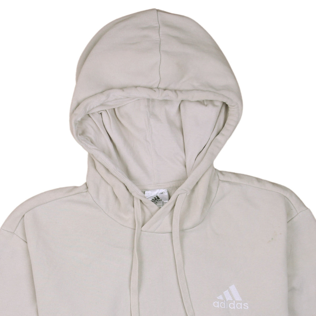 adidas Men's Beige Pullover Hoodie S Regular Fit Fleece Sportswear