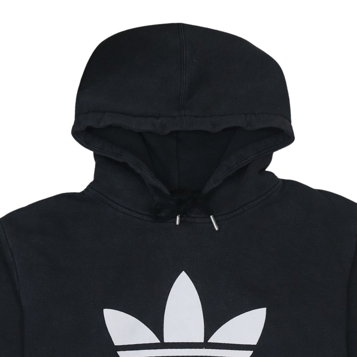 Adidas Men’s Black Pullover Hoodie Size L Trefoil Logo Fleece Sweatshirt