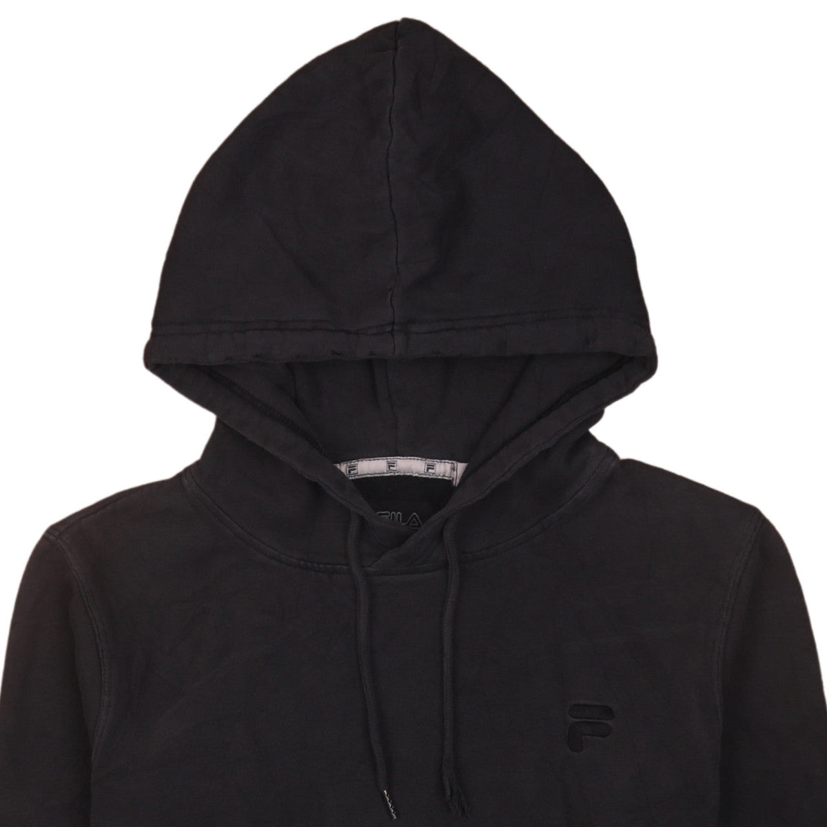 Fila Mens Black Pullover Hoodie XS Regular Fit Cotton Blend