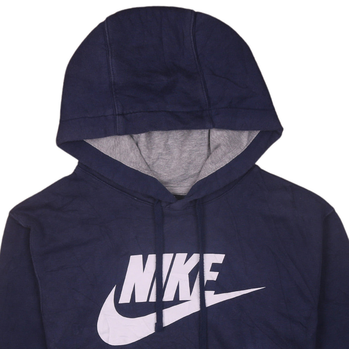 Nike Mens Blue Pullover Hoodie Medium Graphic Logo Sweatshirt