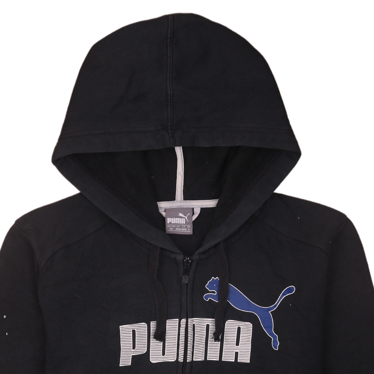 Puma Men's Black Full Zip Hoodie Size S Graphic Logo Sportswear