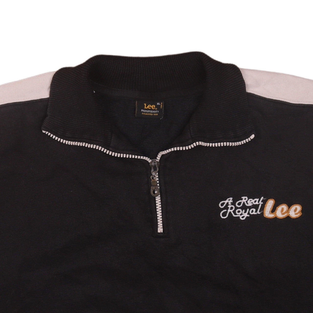 Lee Womens Black 1/2 Zip Sweatshirt XL - Casual Cotton Logo Top
