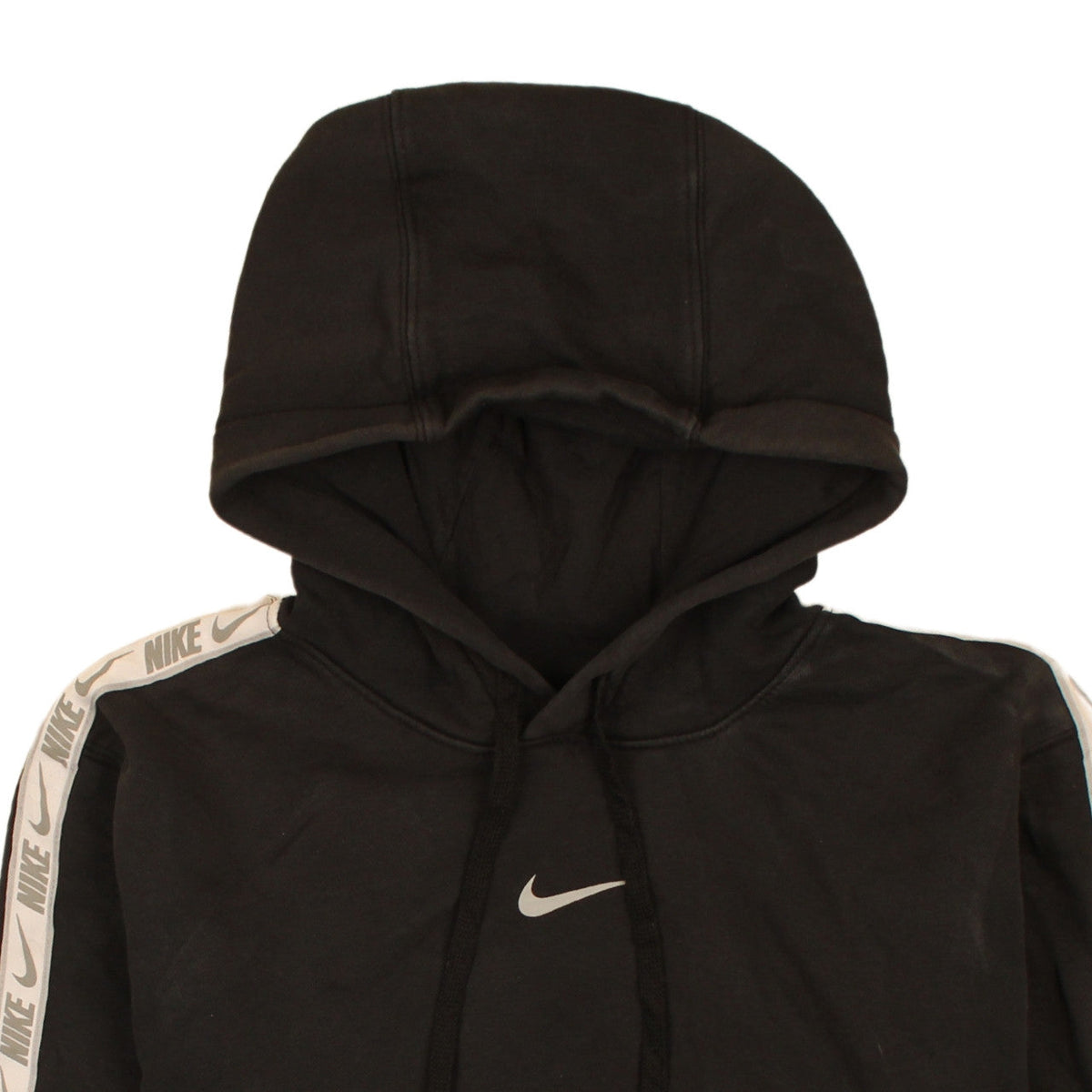 Nike Men's Black XS Pullover Hoodie with Logo Taped Sleeves
