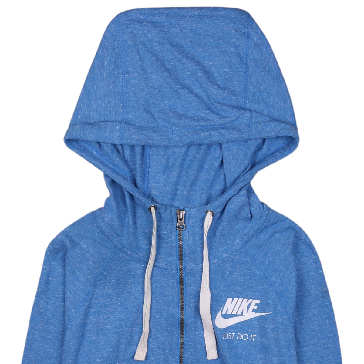 Nike Men's Blue Full Zip Hoodie M Just Do It Graphic Sweatshirt