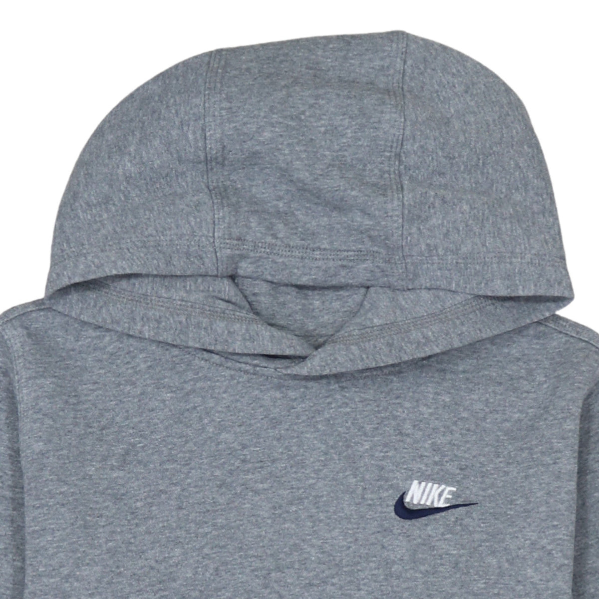 Nike Boys Grey Pullover Hoodie XL (158-170cm) Classic Fit Logo Sweatshirt