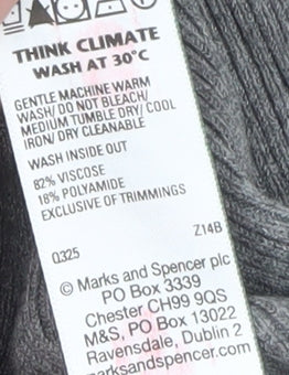 Marks & Spencer Women’s Grey Beaded V-Neck Knit Jumper Medium