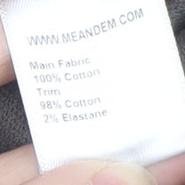 ME+EM Women Grey Cotton Crew Neck Puff Sleeve Sweatshirt Size 10