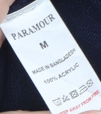 Paramour Women's Blue Penguin Sequin Christmas Jumper Size M